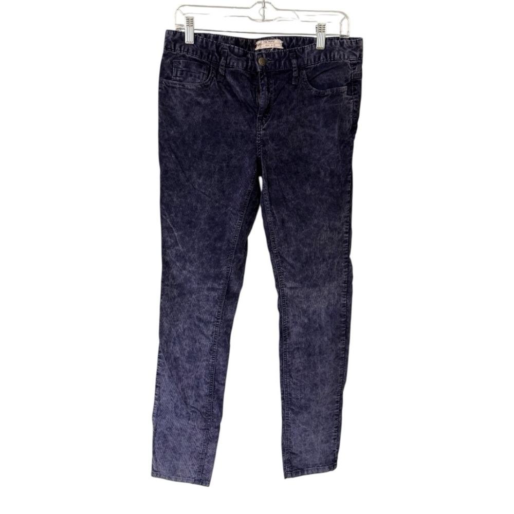 Free People Acid Wash Corduroy Skinny Pants Blue Size 29